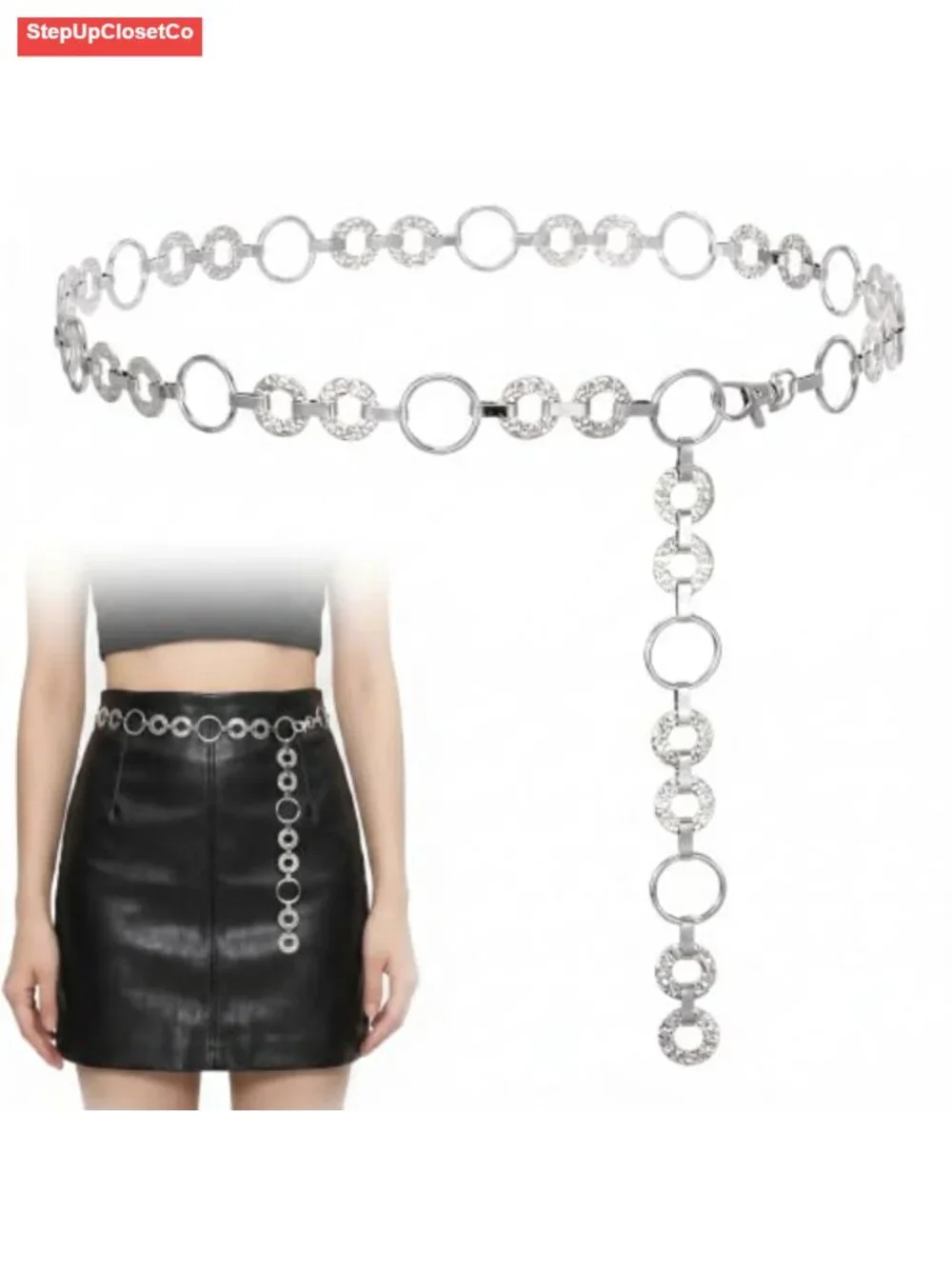 Adjustable Chain Belt for Women - High Polished Alloy Waist Chain - Fashion
